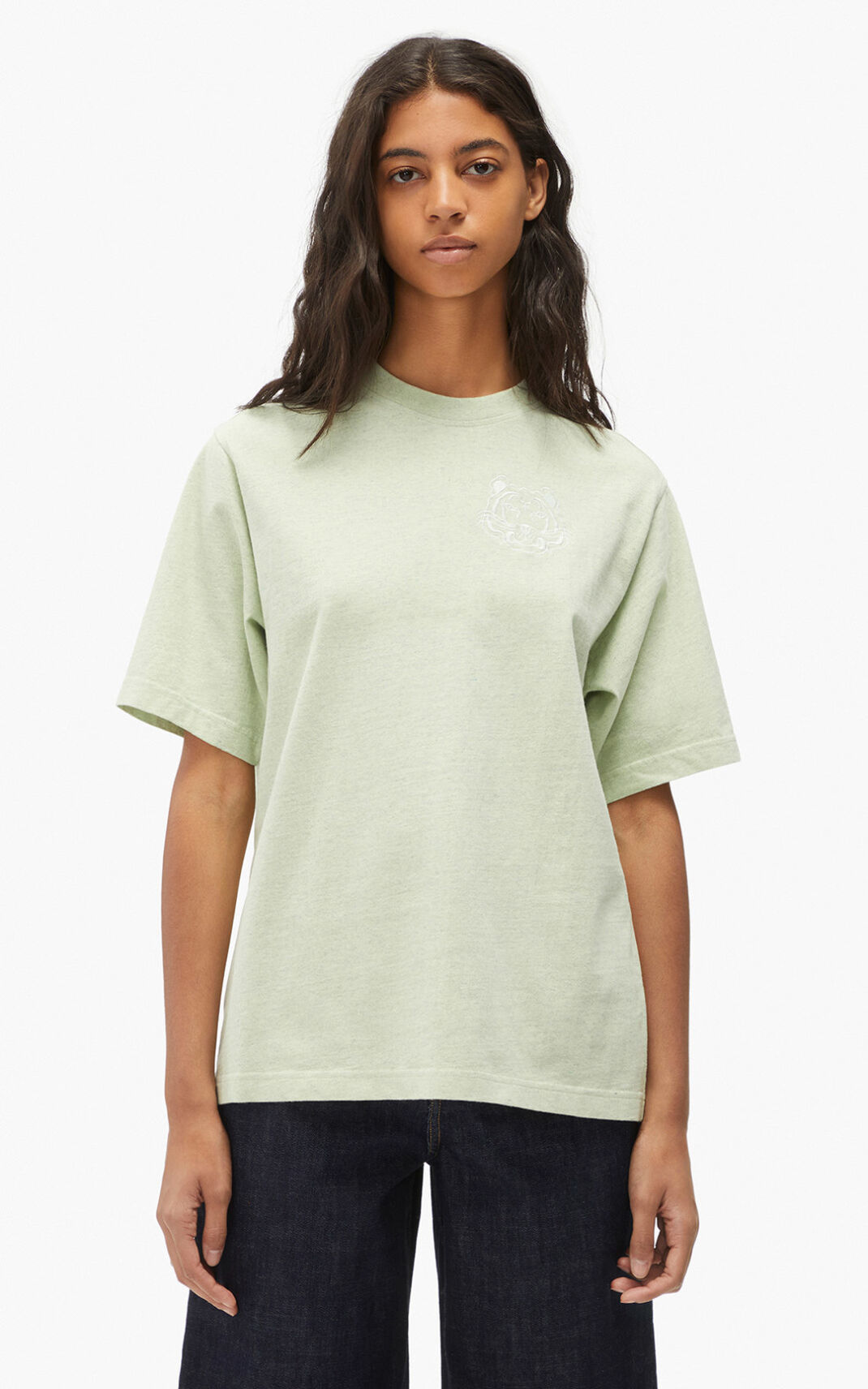 Kenzo RE/relaxed casual Camisetas Mujer Verde | 5694701-LY